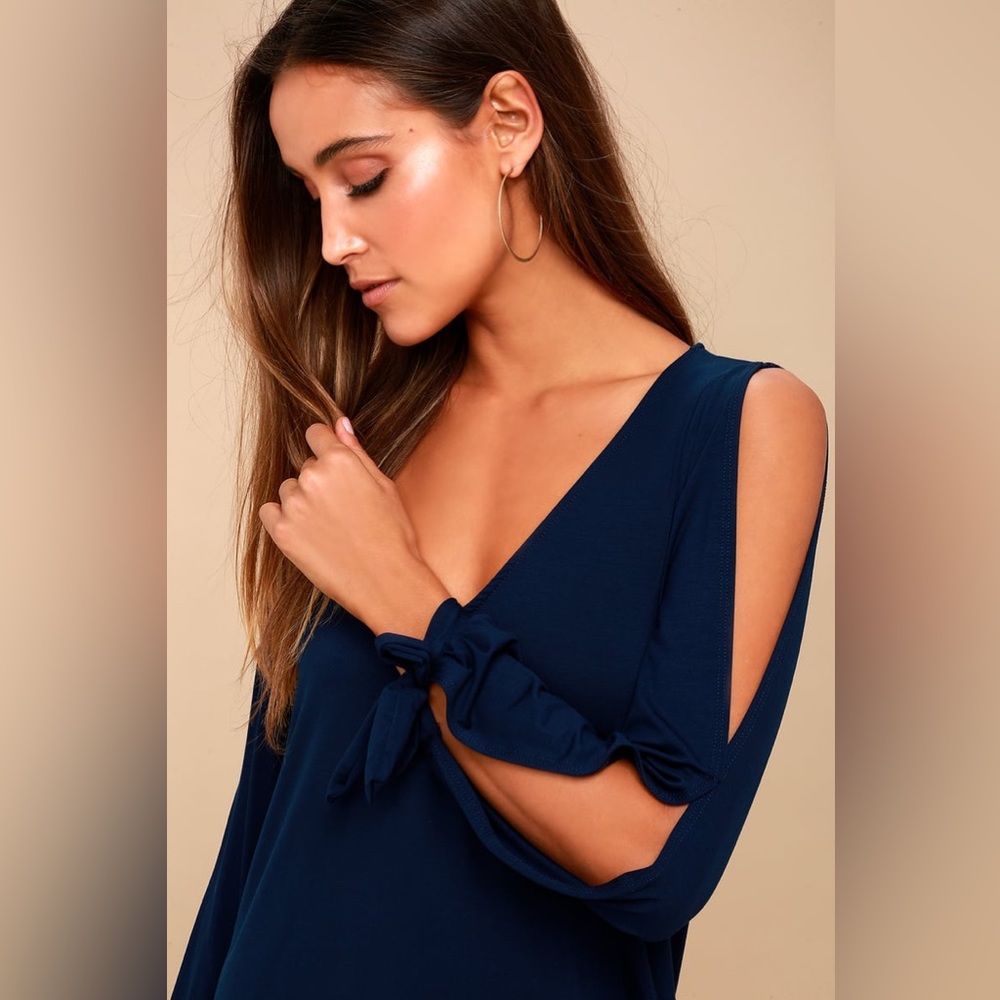 NWT Lulu's Glory of Love Navy Blue Shift Dress Navy Blue Size S / Small - Picture 5 of 12